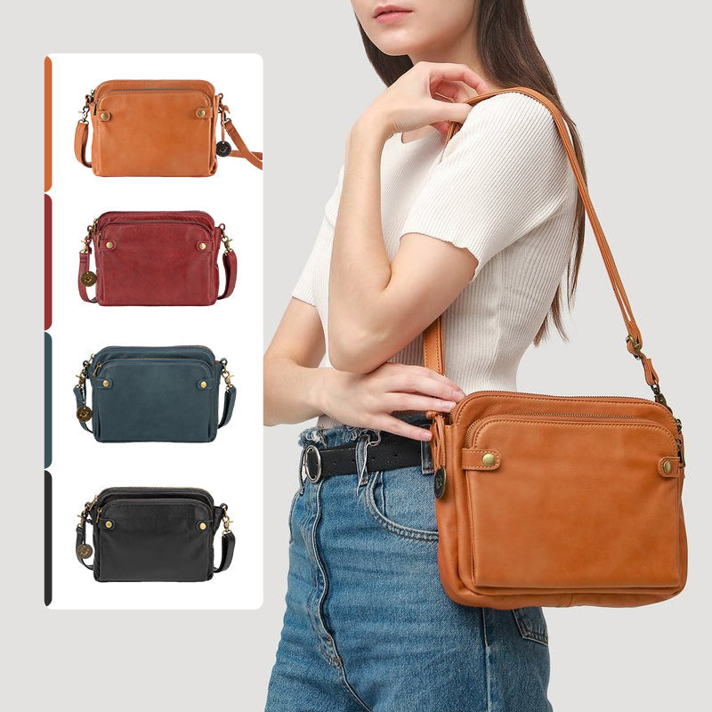 Three-Layer Crossbody Shoulder & Clutch Bag