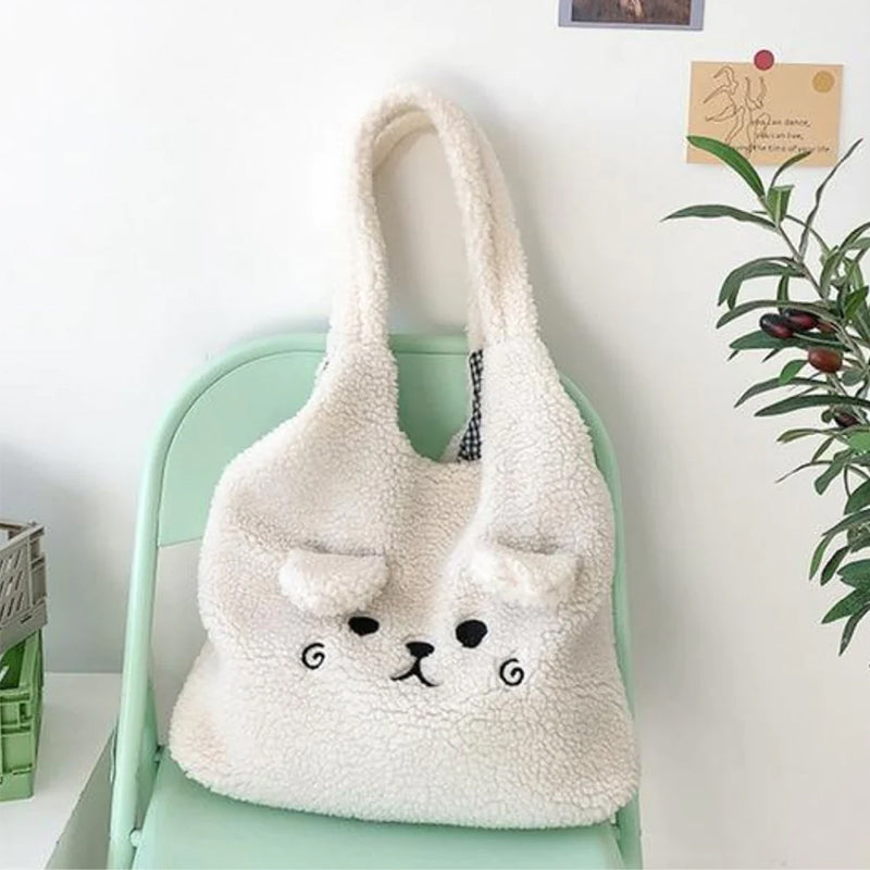 Fluffy Pup Tote Bag