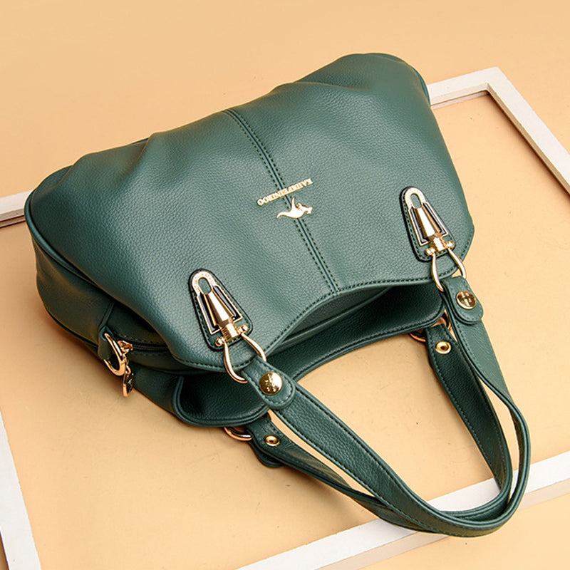 Women's Hobo Bag Top Handle Bag, Soft Pu Leather One-shoulder Hand-held Bag