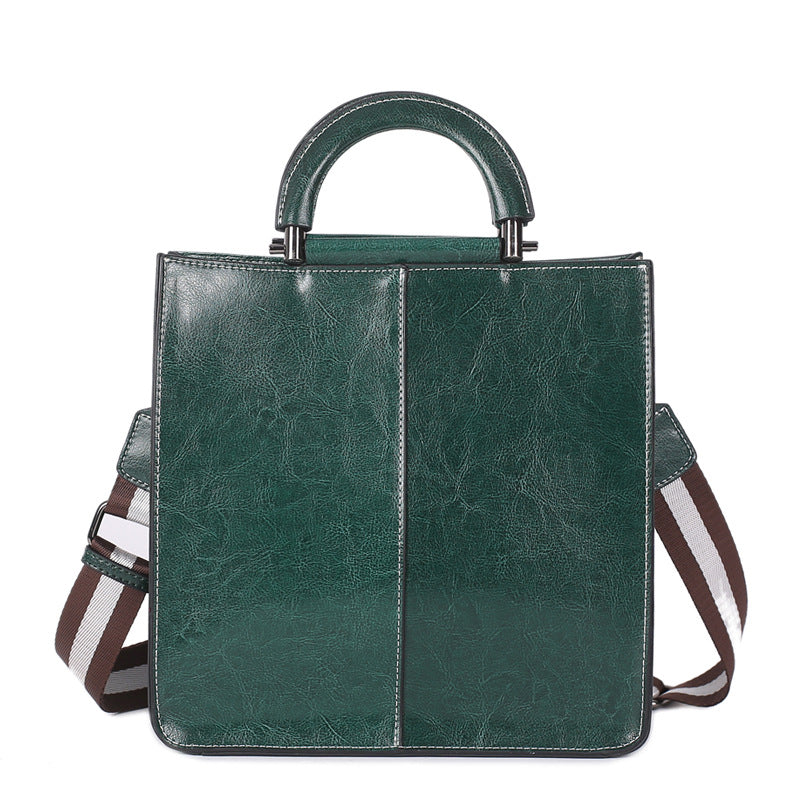Women's Large Capacity Handbag, Solid Crossbody Briefcase