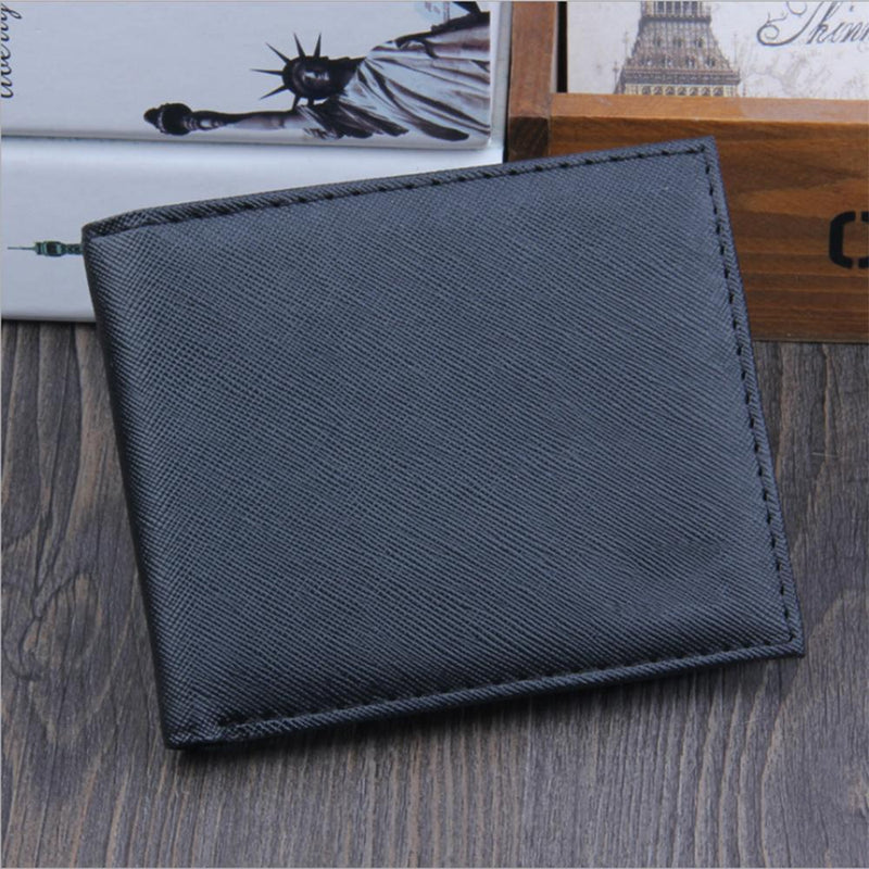 Men's Cross Pattern Short wallet, Multi-slot Card Holder