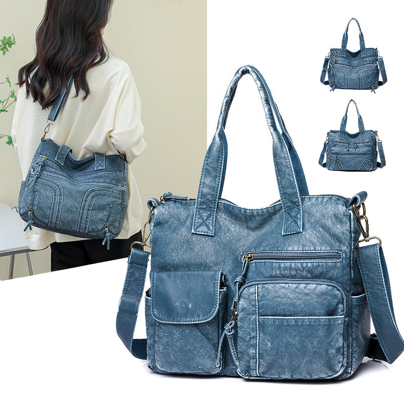 Denim Color Tote Handbags