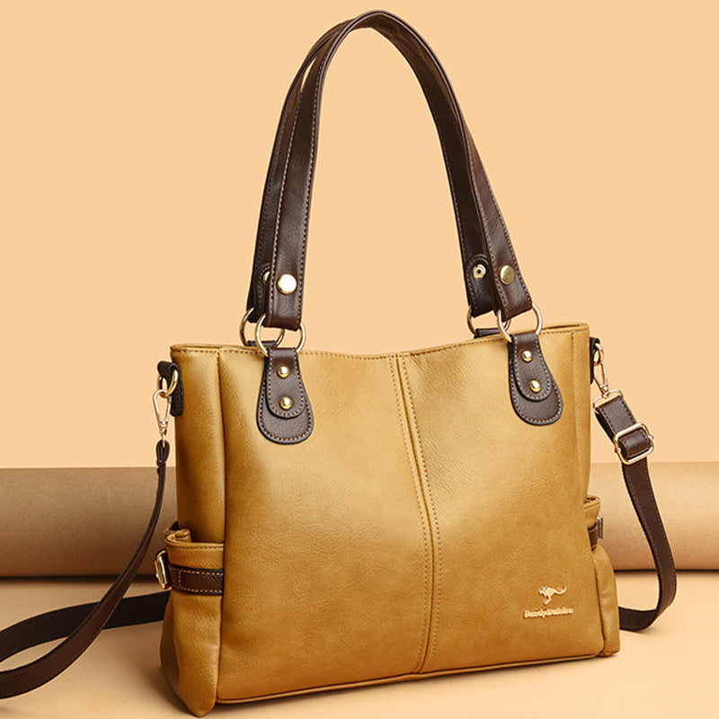 Bright Color Handbag Crossbody Leather Purse