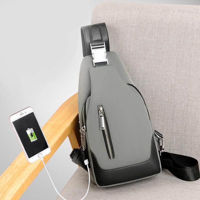 Casual USB Chest Bag