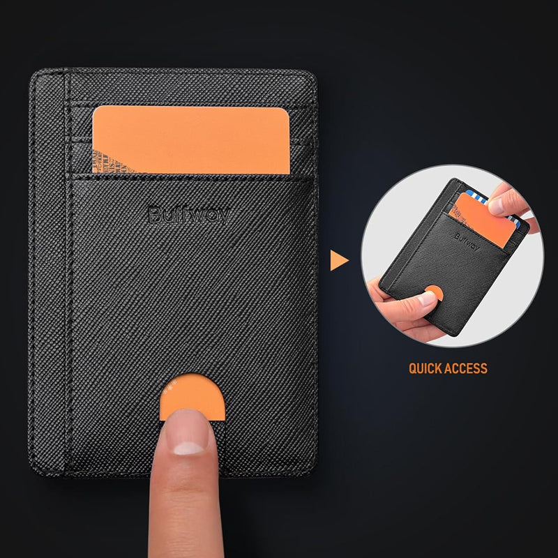 Slim Minimalist RFID Blocking Leather Wallets