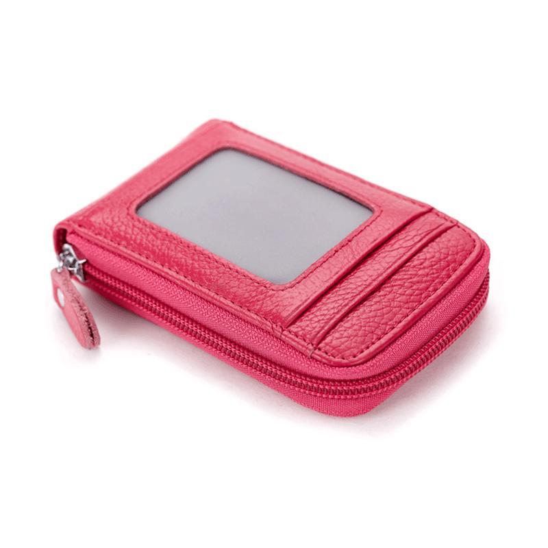 RFID Anti-theft Brushed Leather Organ Card Holder, Multi-slot Wallet