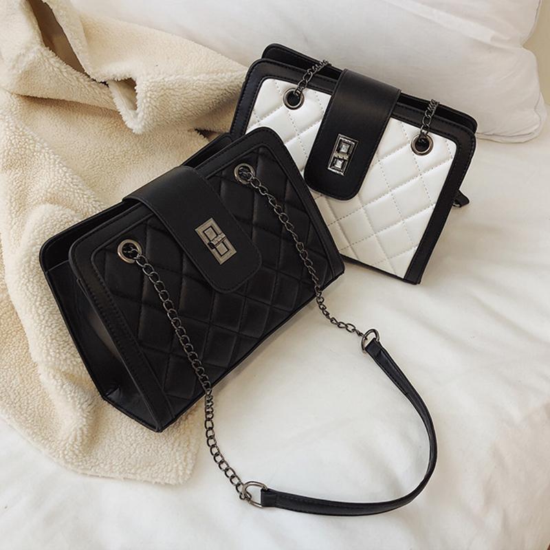 Trendy Female Diamond Lattice Chain Bag