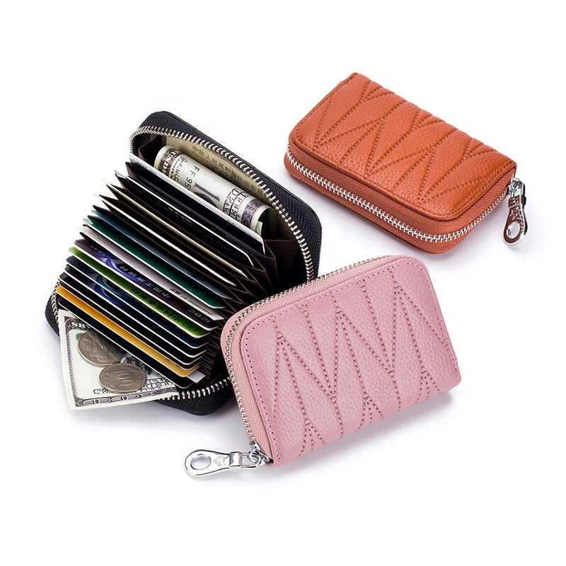 Women's RFID Organ Card Holder Wallet