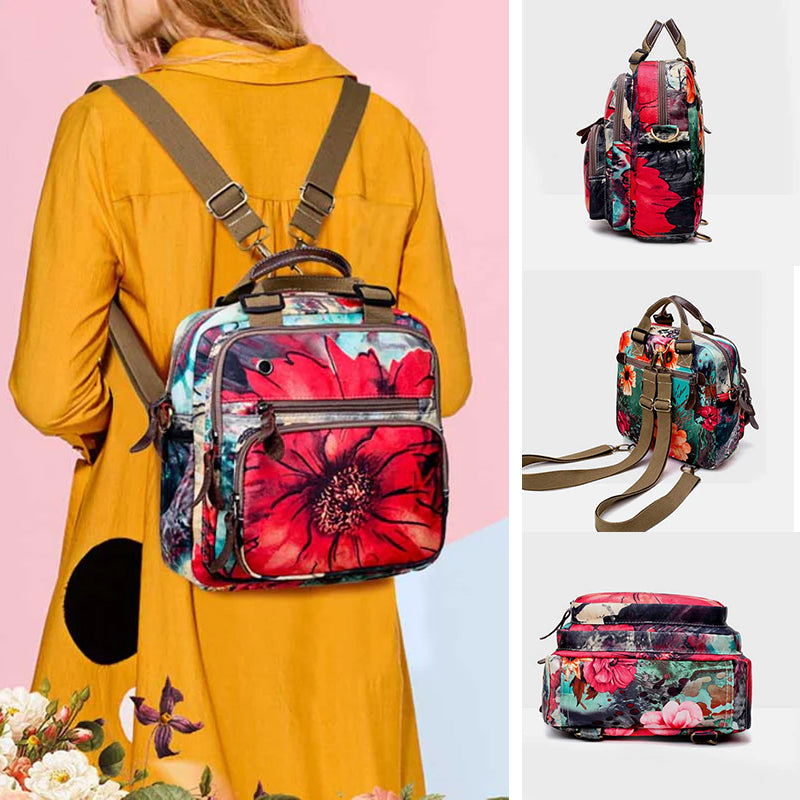 Leisure Style Flower Pattern Backpack