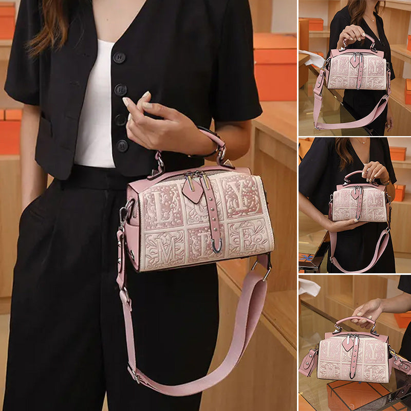 Embroidered Messenger Bag