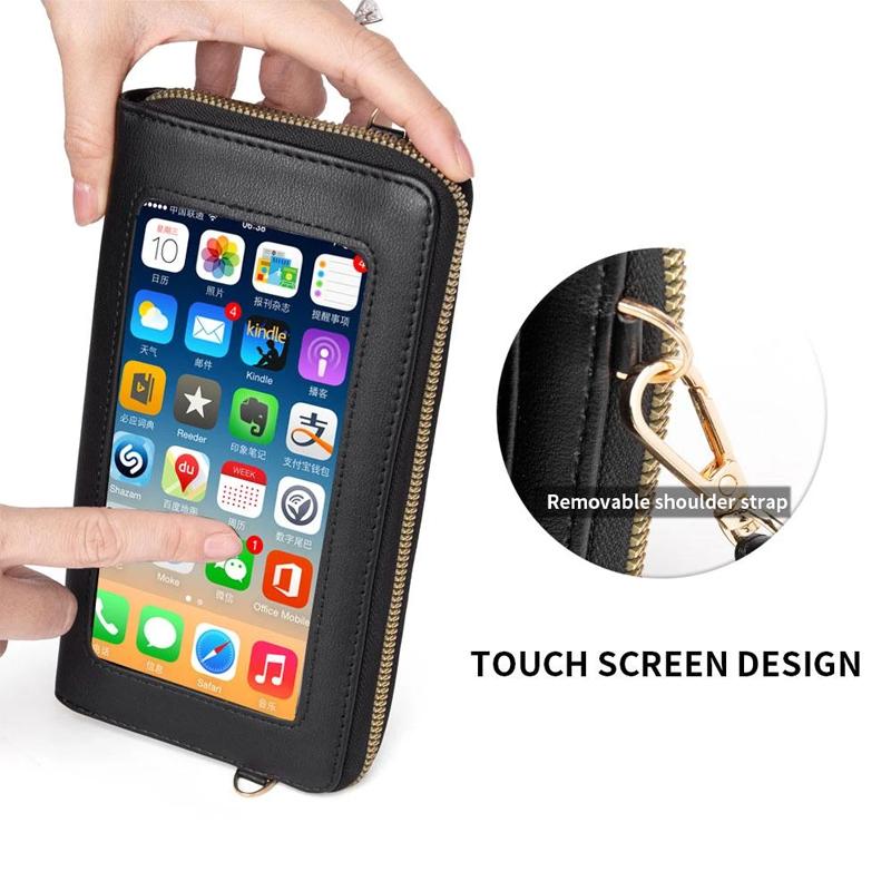 Touch Screen Crossbody Cellphone Purse, with RFID Blocking
