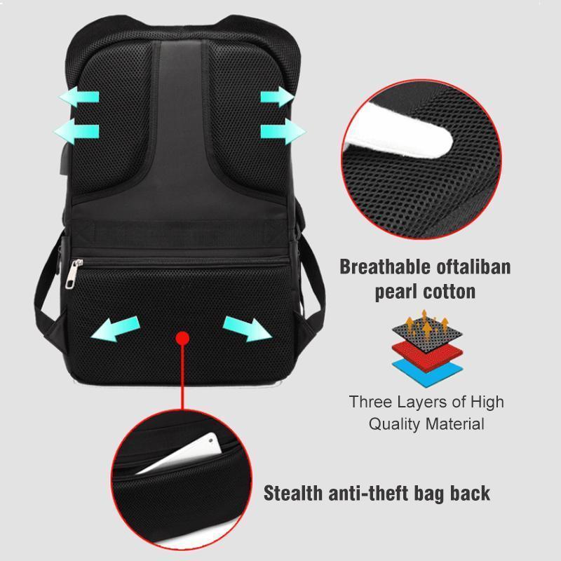 Outdoor sports luminous waterproof Anti-theft backpack