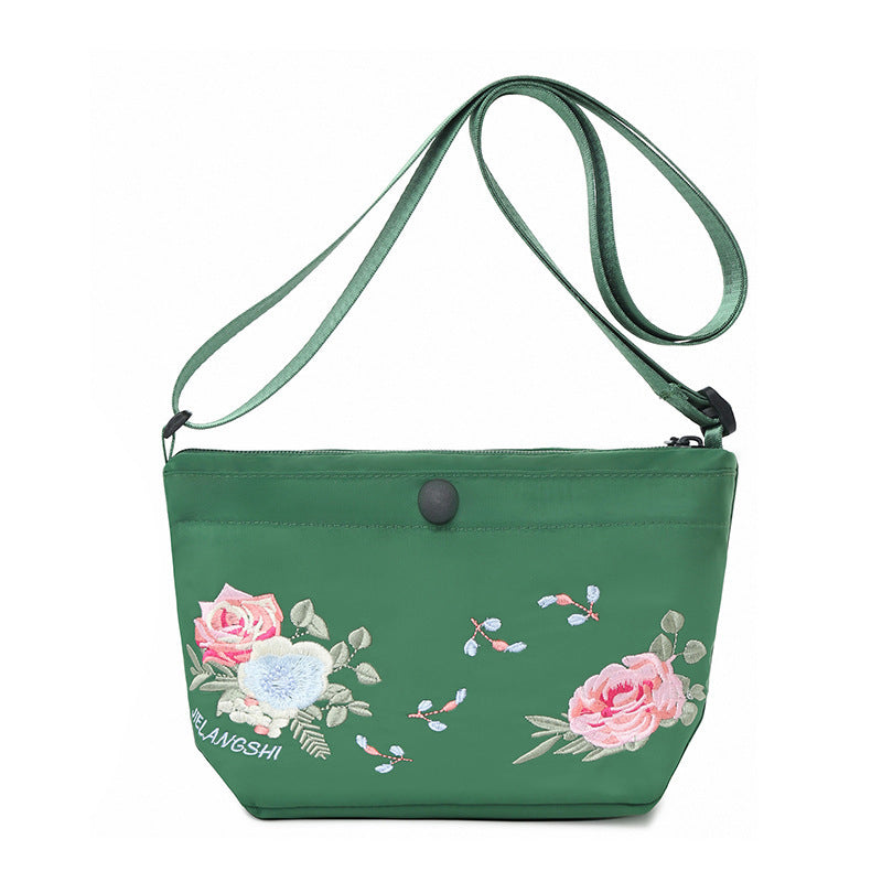 Women's Ethnic Flower Embroidered Shoulder Bag