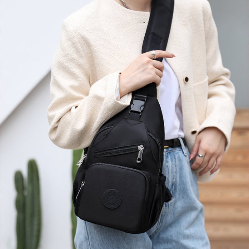 Multi-Pocket Waterproof Canvas Daily Shopping Backpack