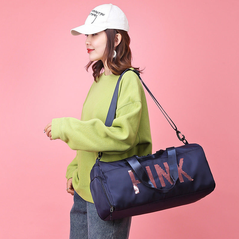Nylon Pink Fitness Bag