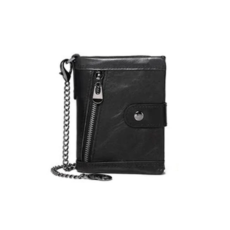RFID Anti-theft Classic Wallet With Chain