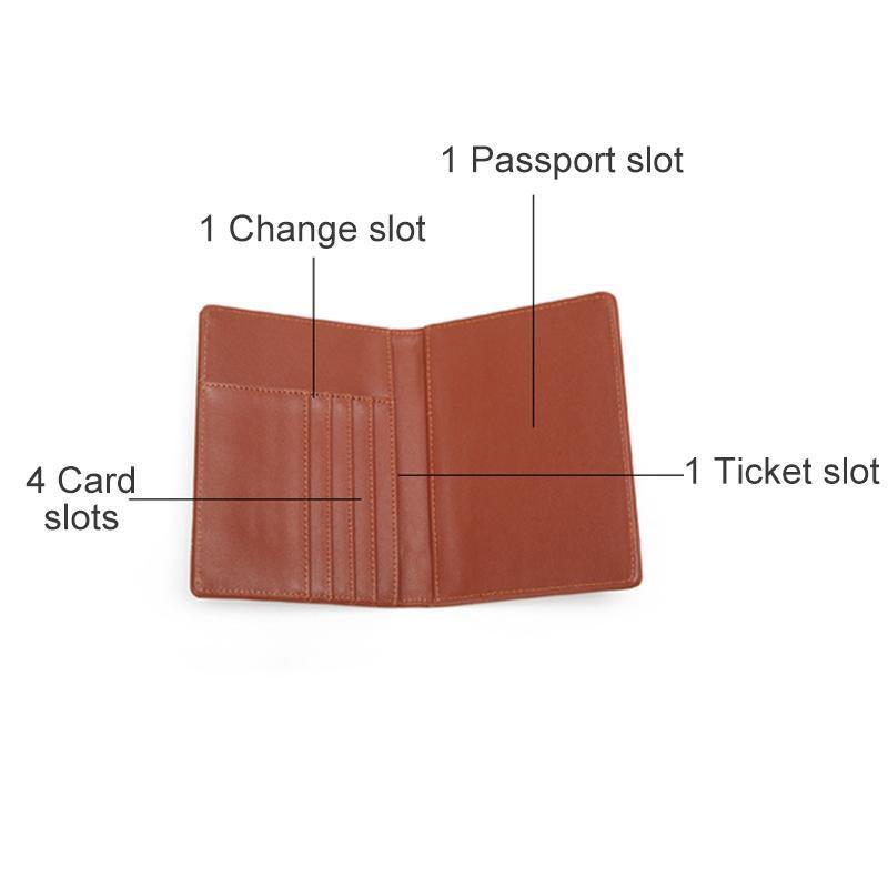 RFID Passport Holder Travel Wallet, Multifunctional Passport Note-Case