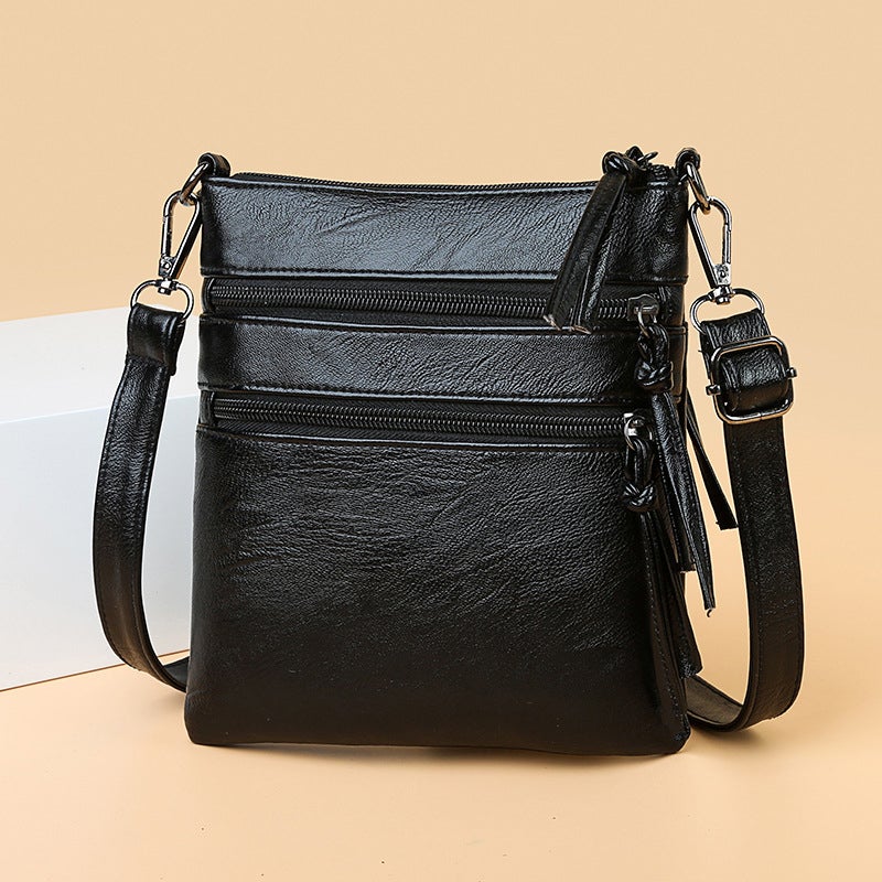 Soft Leather Shoulder Diagonal Bag