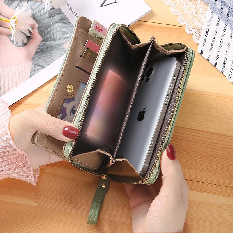 New Solid Color Ladies Wristband Clutch Wallet