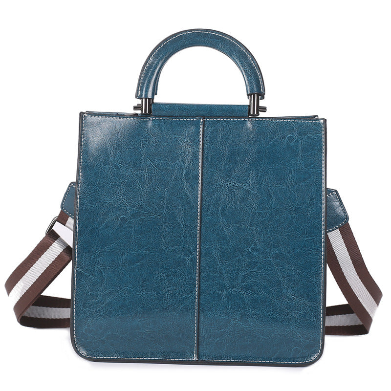 Women's Large Capacity Handbag, Solid Crossbody Briefcase