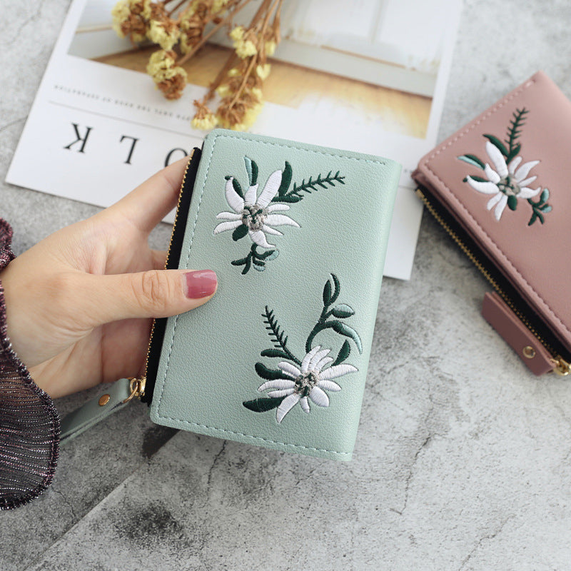 Embroid Women Short Wallets