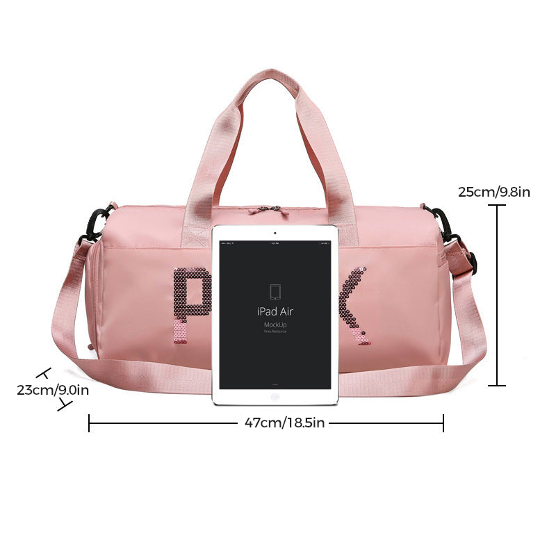 Nylon Pink Fitness Bag