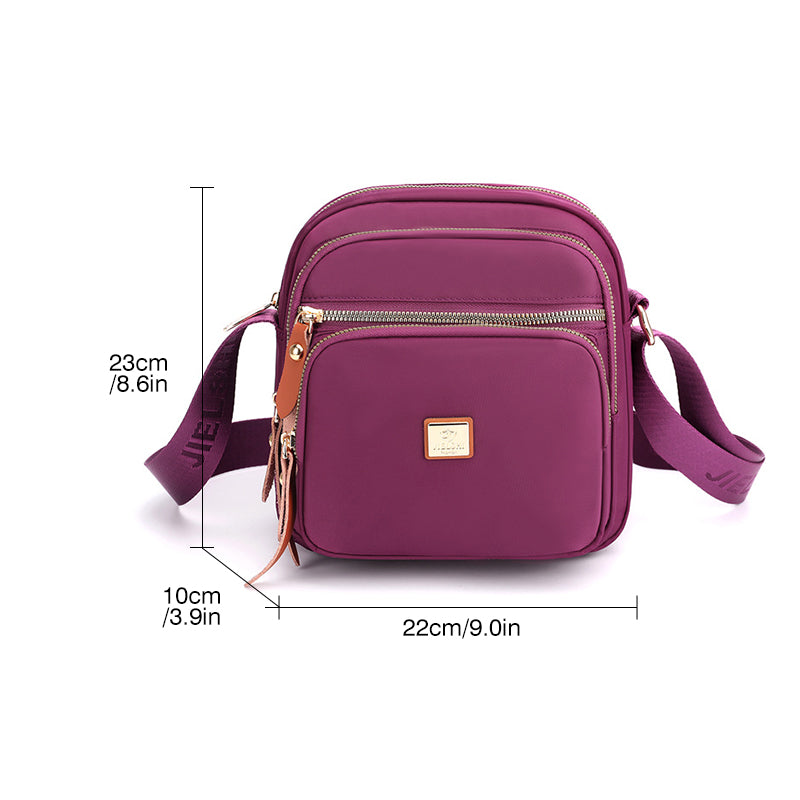 Women's Multi Pocket Nylon Shoulder Bag