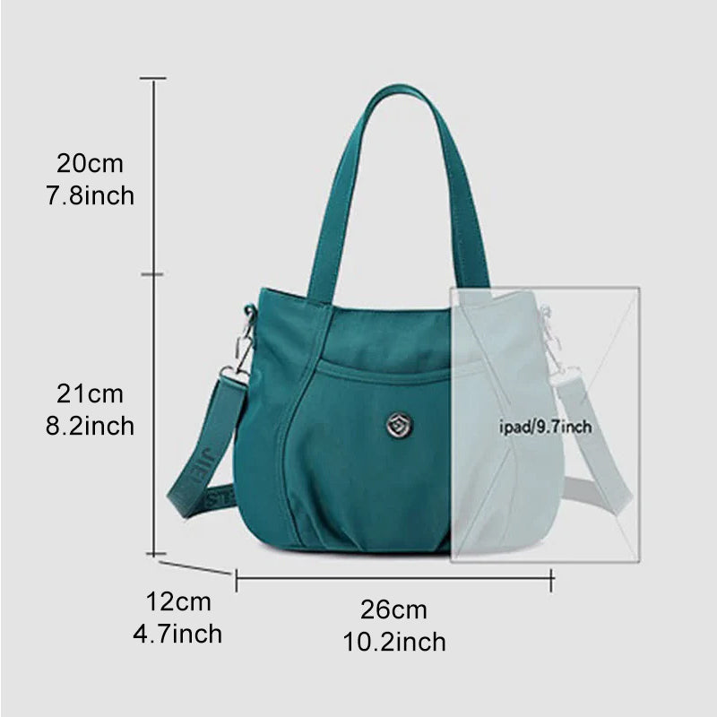 Women's Crossbody Lightweight Multi-Pocket Zipper Pocket Nylon Shoulder Bag