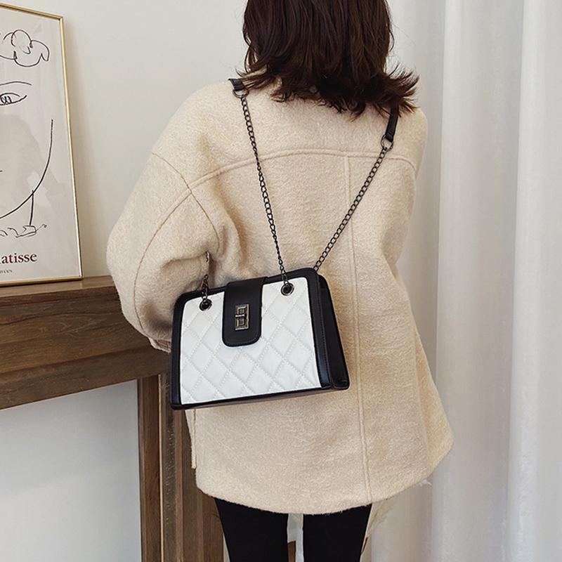 Trendy Female Diamond Lattice Chain Bag