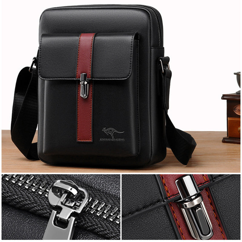Messenger Bag for Men Soft PU Leather