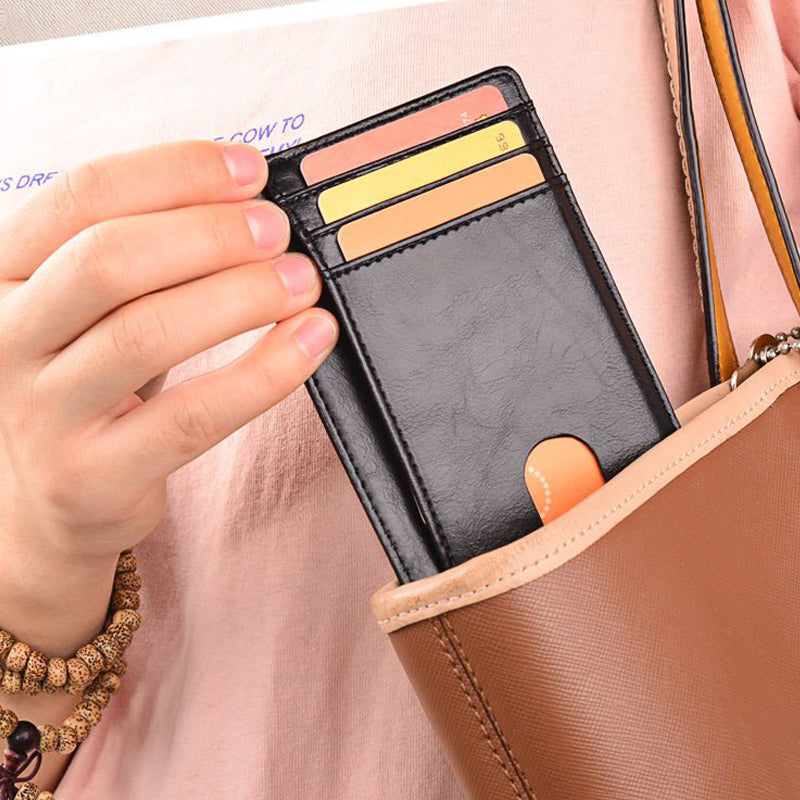 Slim Minimalist RFID Blocking Leather Wallets