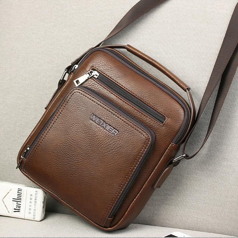 Men's Leather Small Messenger Bag