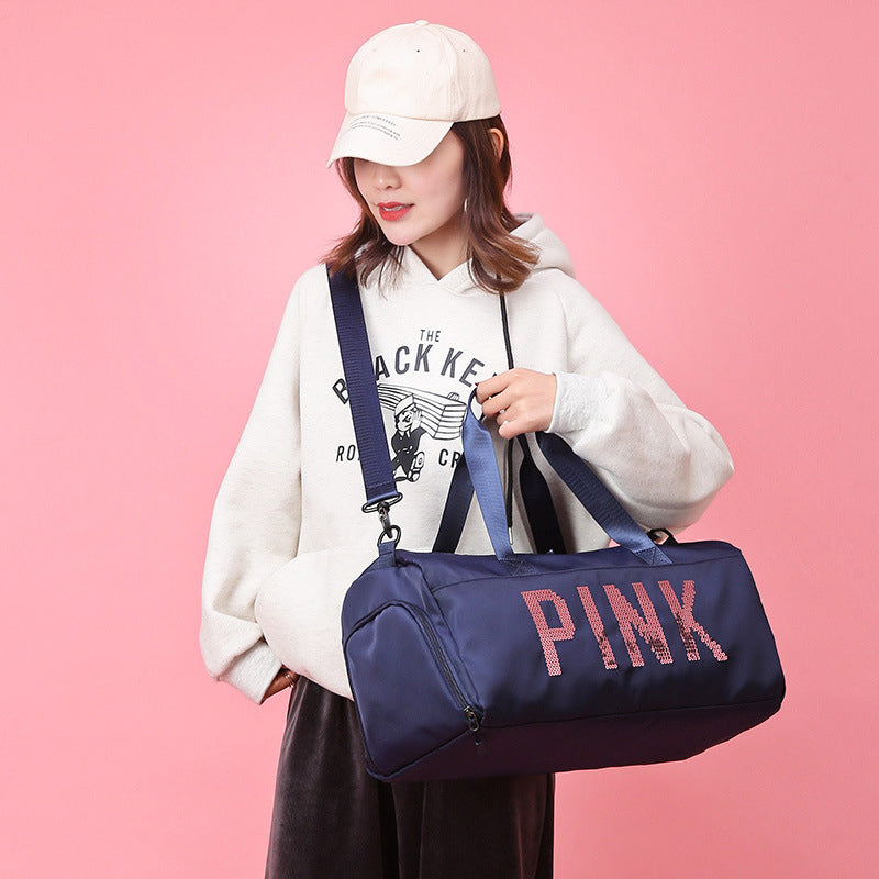 Nylon Pink Fitness Bag