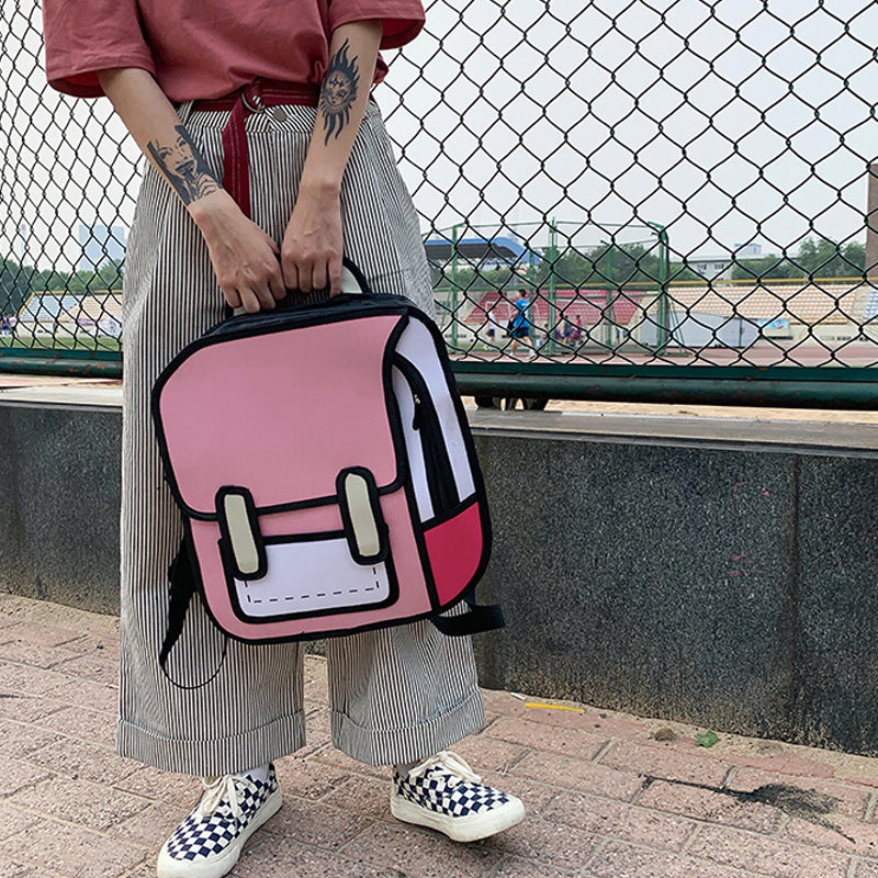 2D Cartoon Funny Backpack