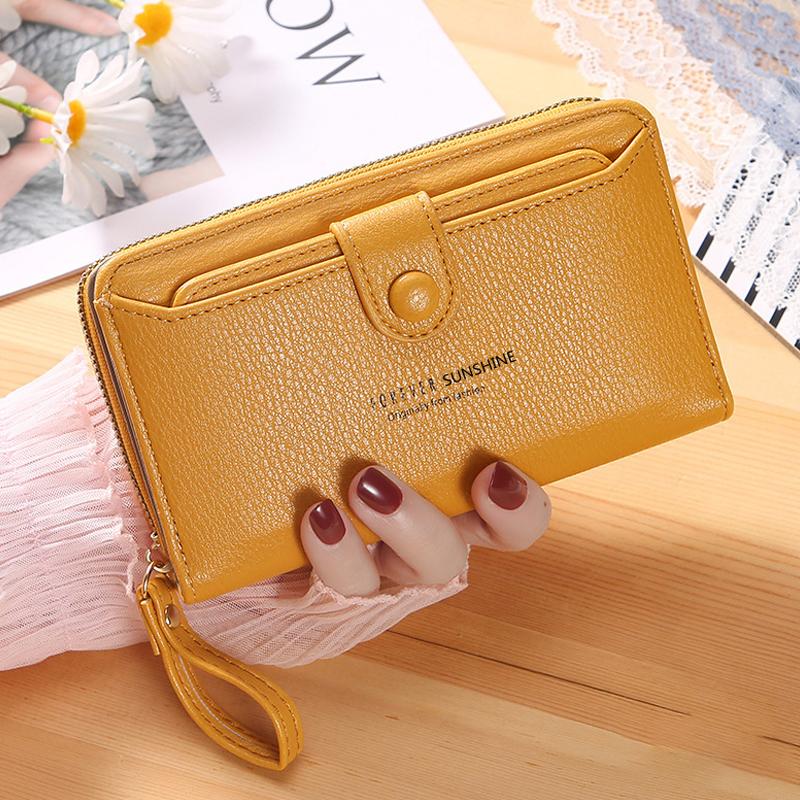 New Solid Color Ladies Wristband Clutch Wallet