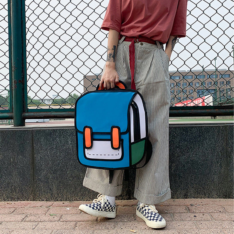 2D Cartoon Funny Backpack