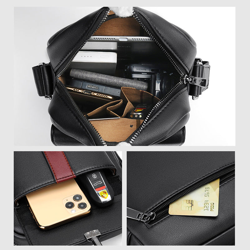 Messenger Bag for Men Soft PU Leather