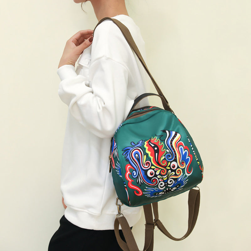 Printed Round Shoulder Bag