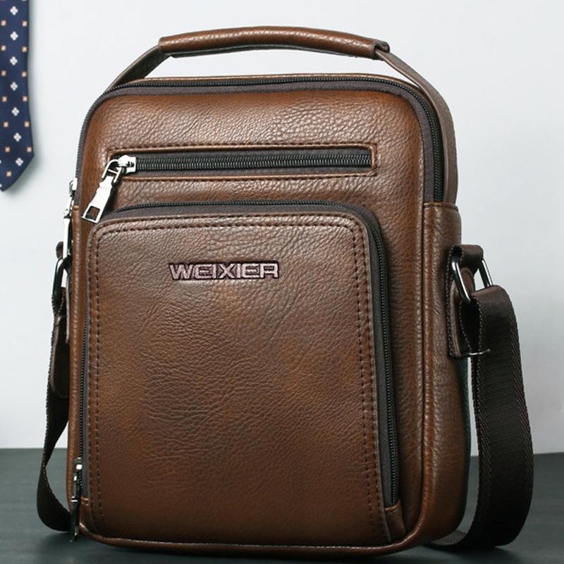 Men's Leather Small Messenger Bag