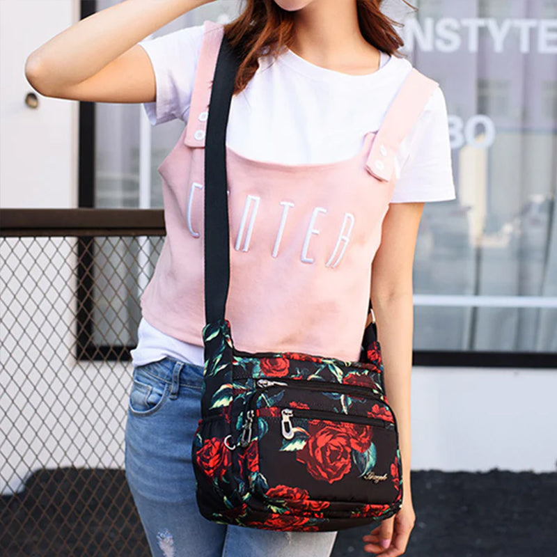 Women's Multi-Pocket Nylon Shoulder Handbag
