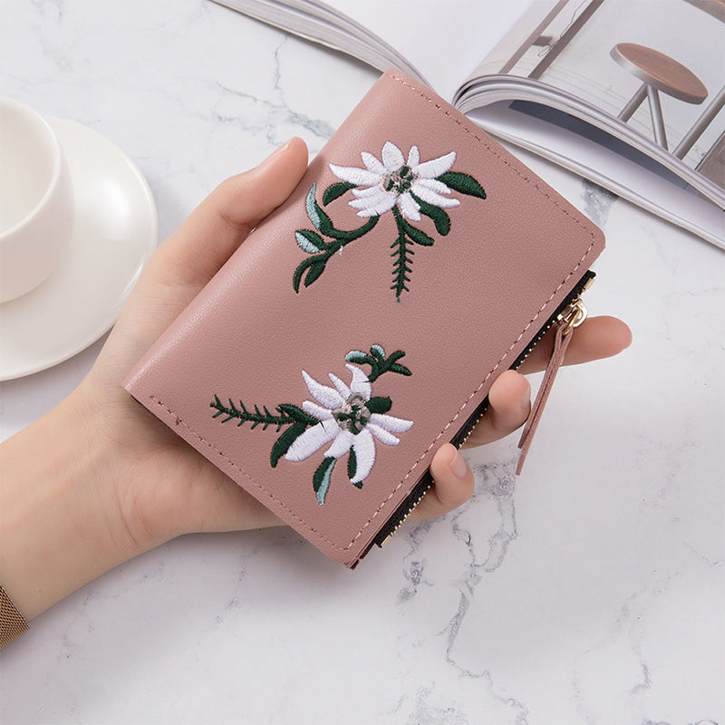Embroid Women Short Wallets