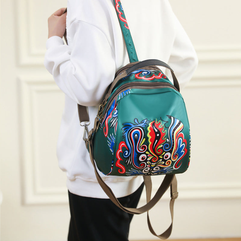 Printed Round Shoulder Bag
