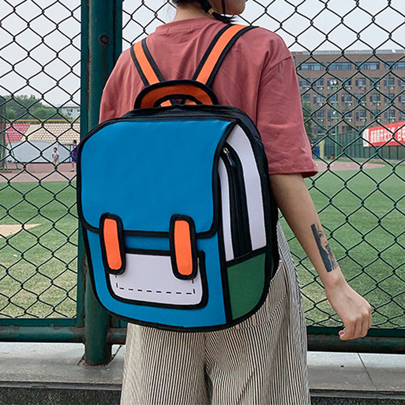 2D Cartoon Funny Backpack