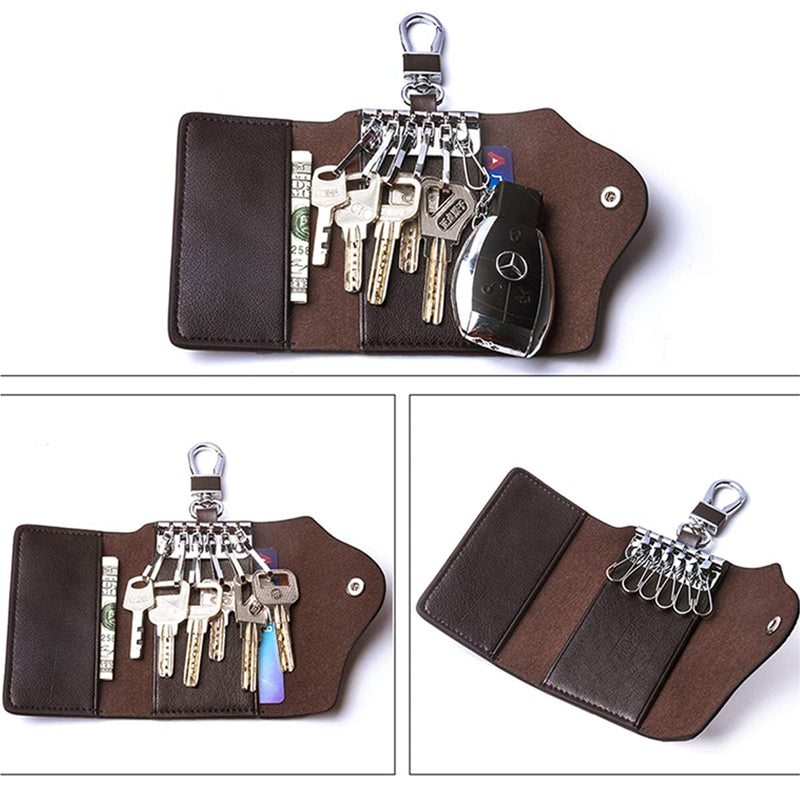 Leather Car Keychain Wallet