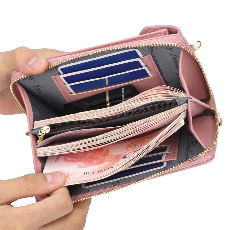 Shoulder Bag Women's Multifunction Phone Bag, Ladies Crossbody Card Slots Wallet