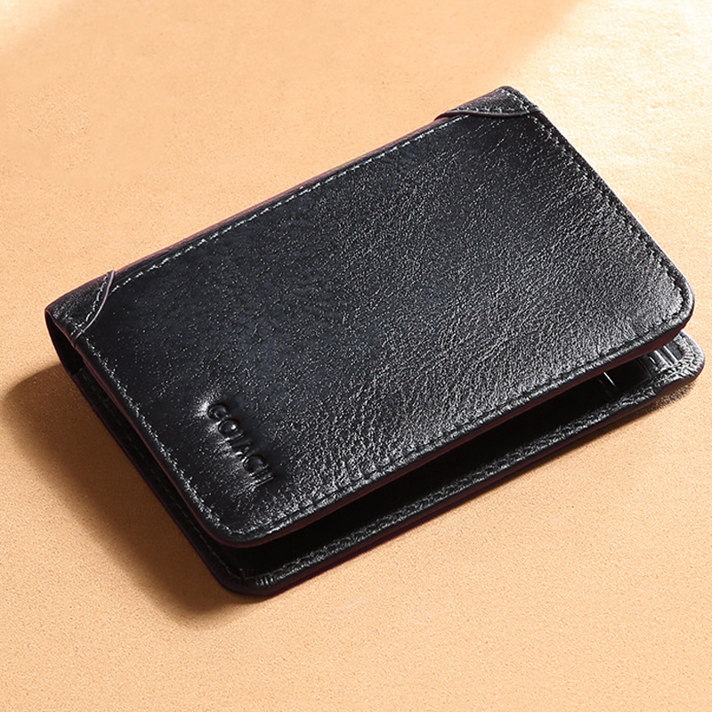 Men's Short Rubbed Color Trifold Short RFID Wallet, Large Capacity Card Holder