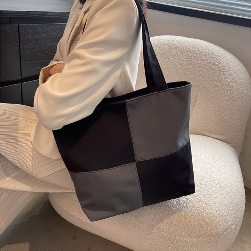 Patchwork Check Shoulder Bag