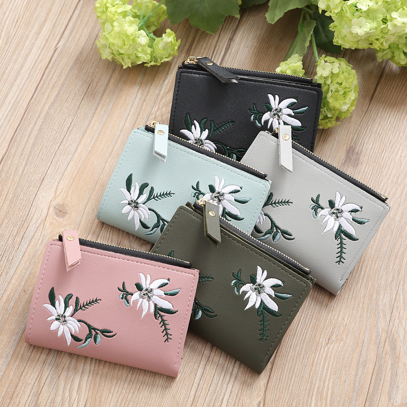 Embroid Women Short Wallets