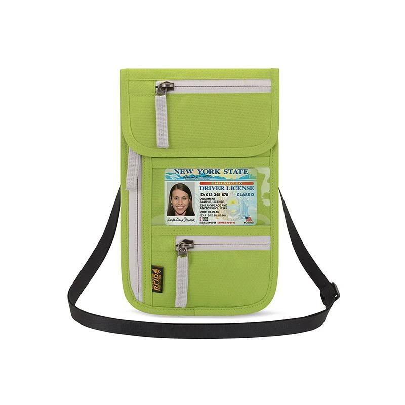 RFID Blocking Travel Neck Pouch Wallet, Passport Holder /Document Organizer/Phone Bag