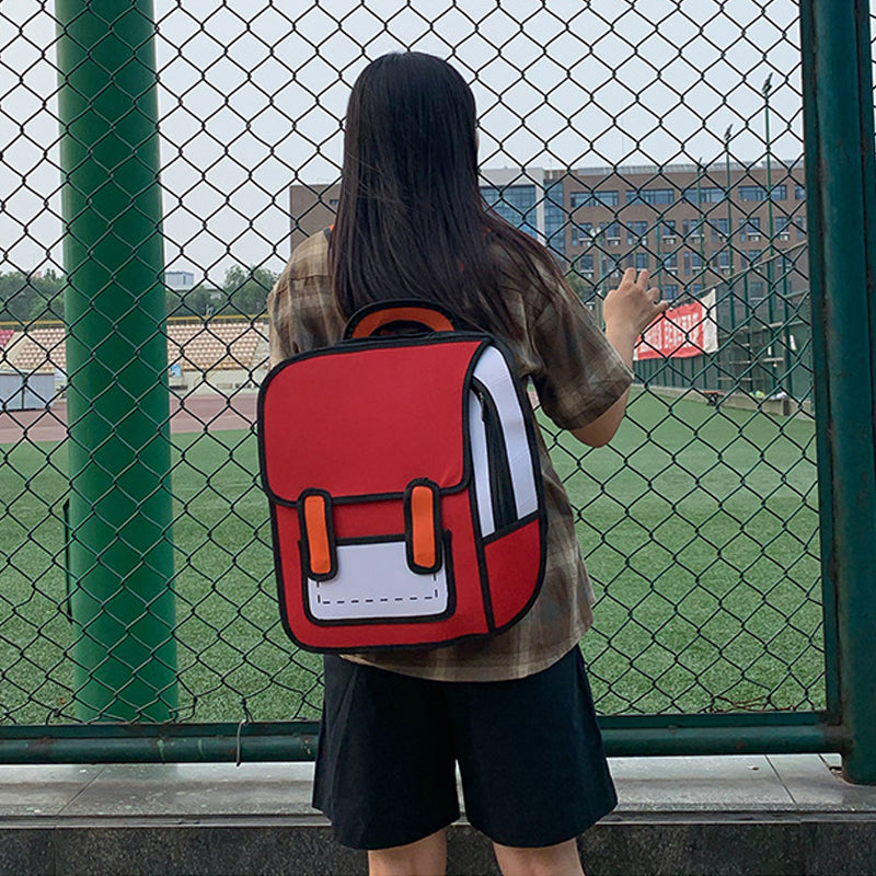 2D Cartoon Funny Backpack